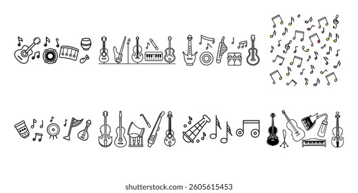  Creative music icon vector bundle

