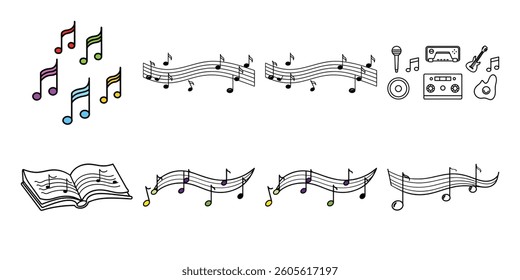 
 Creative music icon vector bundle
