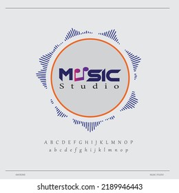 Creative Music Logo. Audio wave logo concept, Multimedia Technology themed, Abstract Shape. - vector