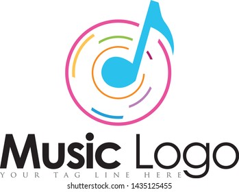 Creative Music Logo Design Icon