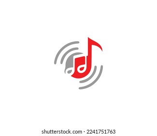 Creative Music Logo Design Modern Vector Graphic Template.