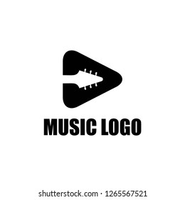 creative music logo design vector