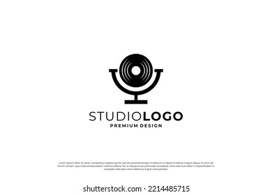 creative music logo design vector.