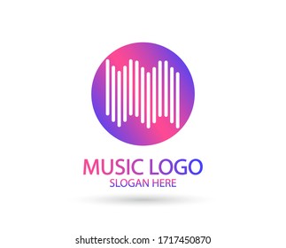 Creative Music Logo. For modern Business company brand logo design vector illustration.