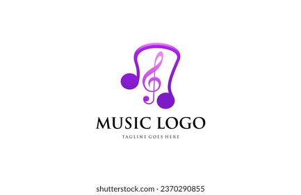 Creative music logo. Musical notes logo