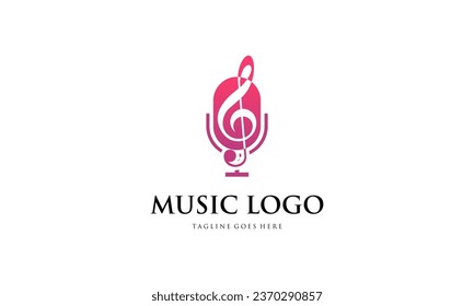 Creative music logo. Musical notes logo