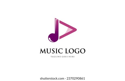 Creative music logo. Musical notes logo