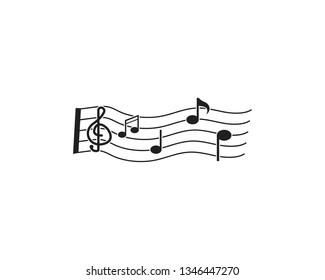 Creative music note logo design