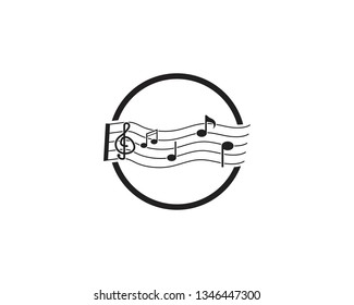 Creative music note logo design