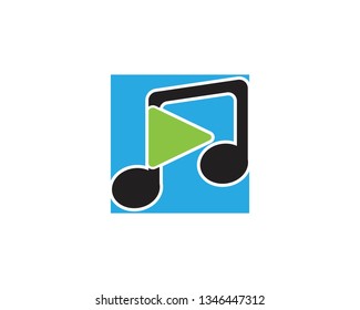 Creative music note logo design