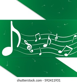 Creative music notes green