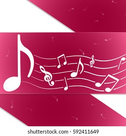 Creative music notes purple