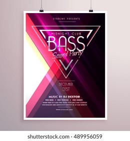 creative music party flyer poster event invitation template