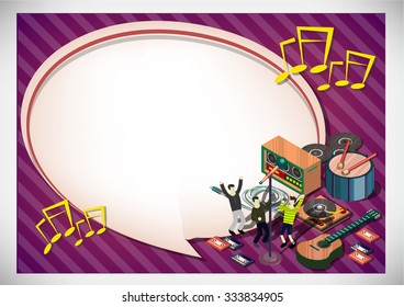 Creative music Template Flyer Brochure Vector Paper Design Template for infographics and banners concept