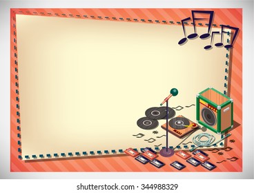Creative music Template Flyer Brochure Vector Paper Design Template for infographics and banners concept