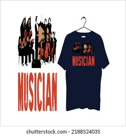 archivos vectoriales de diseño de camisetas de música creativa