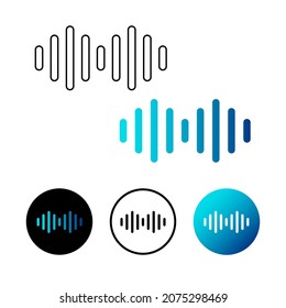 Creative Music Wave Icon Illustration