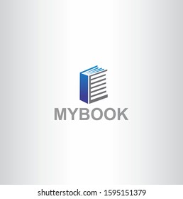 creative my book logo design template. Simple education logo