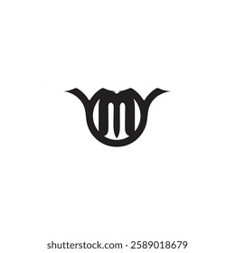 creative my letter logo design