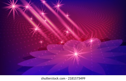 Creative mysterious vector illustration of kids color backgrounds. Geometric line shape pattern, stars, light, magic . Abstract banner playground graphic element fabulous podium. Eps10