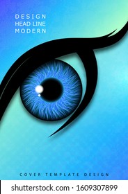 Creative mystic eye, flowing style, gradient background, texture. Poster, banner, flyer. Vector illustration for your design.
