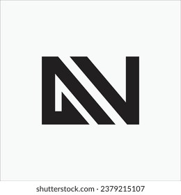 Creative N or AV or VA or NV or NA initial monogram modern minimal unique logo design