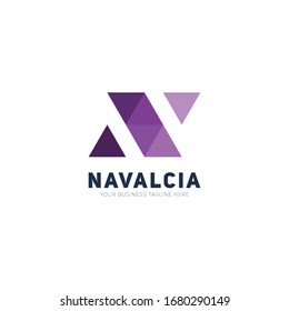 creative n letter logo design template .