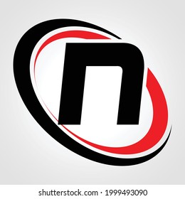 creative n letter logo design