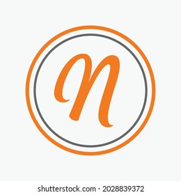 creative N letter logo design