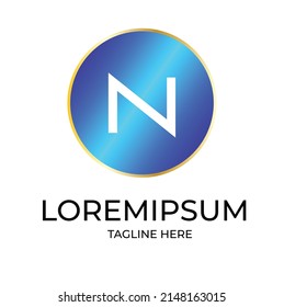 Vector de diseño de logotipo de carta Creative N