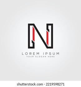 Creative N Letter logo icon design Vector template elements