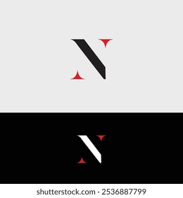 Creative N letter logo vector template