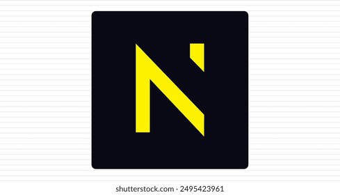 Letra N creativa signo de Vector de monograma mínimo, signo de logotipo mínimo letra N, símbolo de logotipo de carácter N