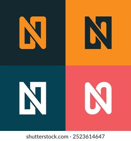 Creative N Letter Minimal Monogram Vector Sign, Minimal Logo Sign N Letter, N Character Logo Symbol
