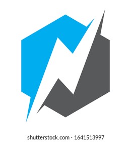 Creative N logo design for financial business companies, technology companies