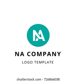 Creative n and a logo design. Vector illustration