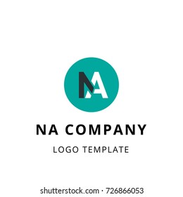 Creative n and a logo design. Vector illustration