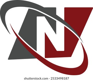 Diseño creativo del logotipo de N. Vectores del logotipo de N. Vectores del logo de Security N. Regalías de Vectores con logo Speed N
