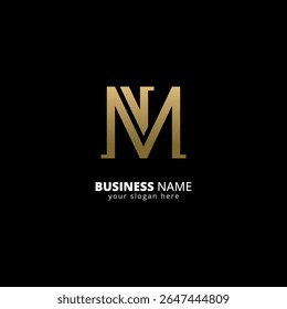 Creative N and M Letter Logo, Luxury Monogram Design.