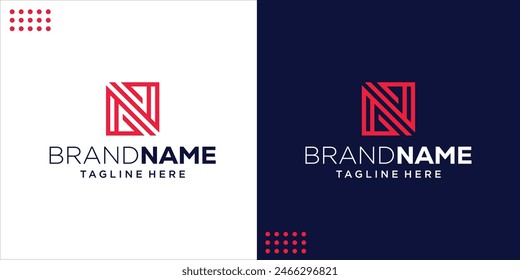 Creative N Square Logo, Design Inspiration, Illustration, Vector