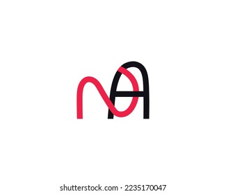 creative NA letter logo design template vector