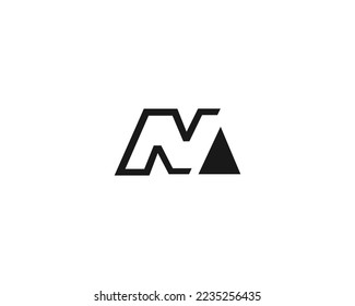 Creative NA And NM Letter Editable Initial Logo Design Template Vector Illustration.