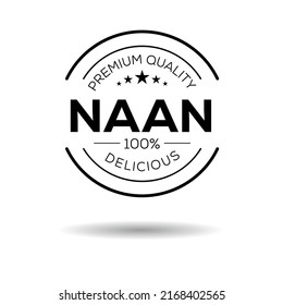 Creative (Naan) logo, Naan sticker, vector illustration.