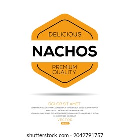 Creative (Nachos) logo, Nachos sticker, vector illustration.