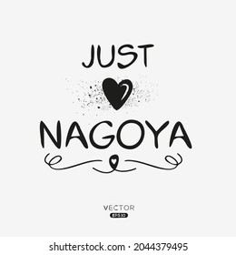 Creative Nagoya lettering, Can be used for stickers and tags, T-shirts, invitations, vector illustration.