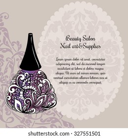 Creative nail lacquer promotional poster with stylish designed elements