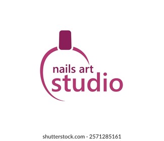 creative nail polish bottle logo design