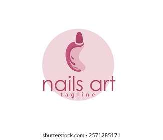 creative nail polish melts to form nail polish bottle logo design