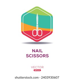 Creative (Nail scissors) Icon, Vector sign.