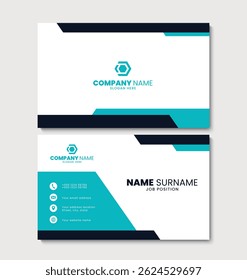 Creative name card design template. Professional business card layout design. Vector illustration